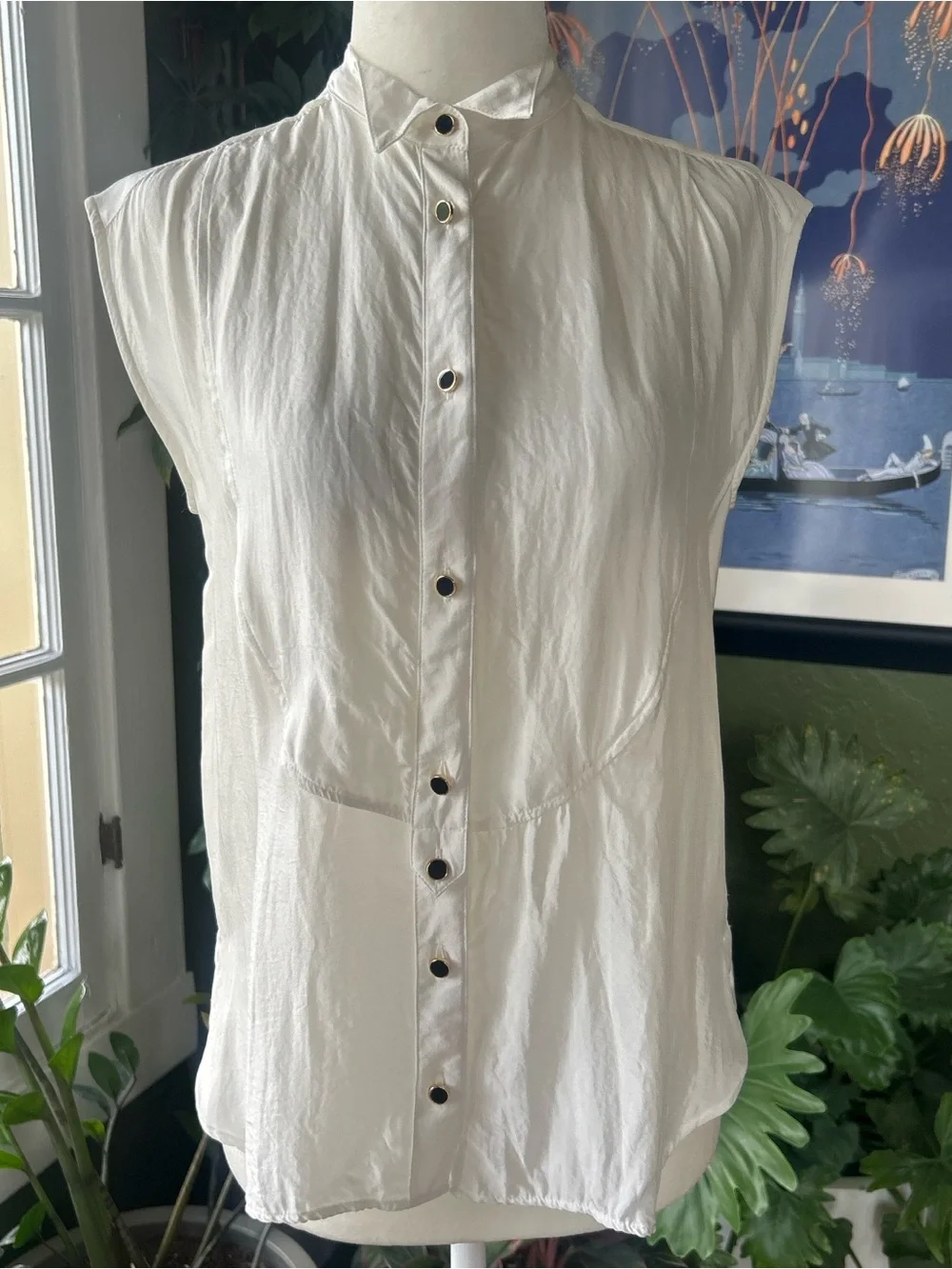 NWT J Crew Jules Sleeveless Tuxedo Top